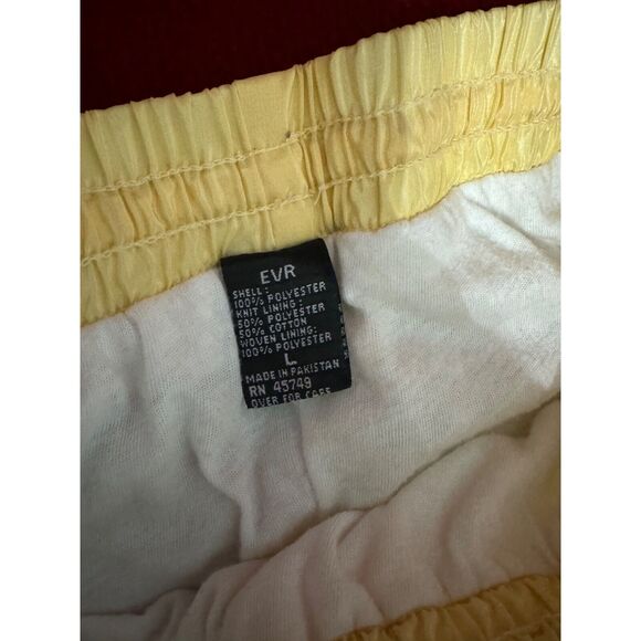 Vintage EVR Women's Windbreaker Jacket & Pants Set Size L Polyester/Cotton Yello - Picture 11 of 16